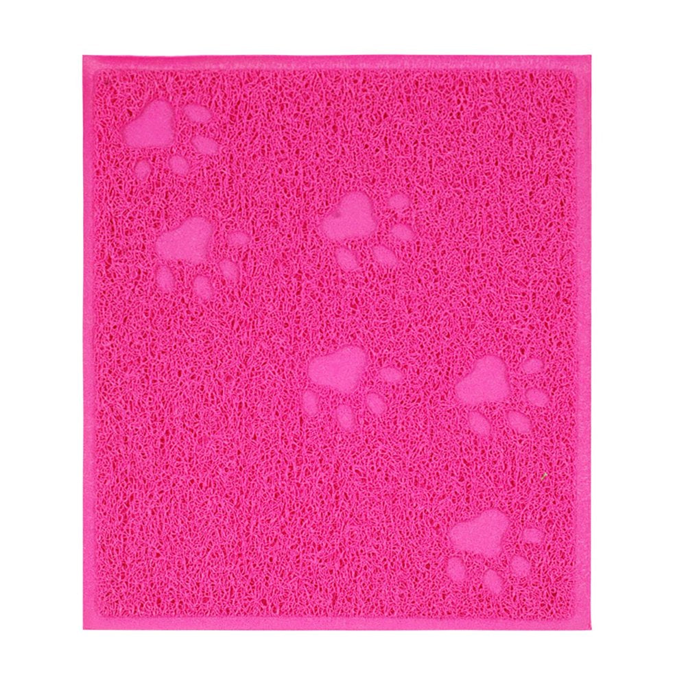 Heiheiup Cat Litter Mat Kitty Litter Trappings Mat for Litter Boxes Kitty Litter Mat to Trap Mess Scatter Control Washable Indoor Pet Rug and Carpet Cat Litter Multiple Cat Tidy Cat Animals & Pet Supplies > Pet Supplies > Cat Supplies > Cat Litter Box Mats Heiheiup Hot Pink  