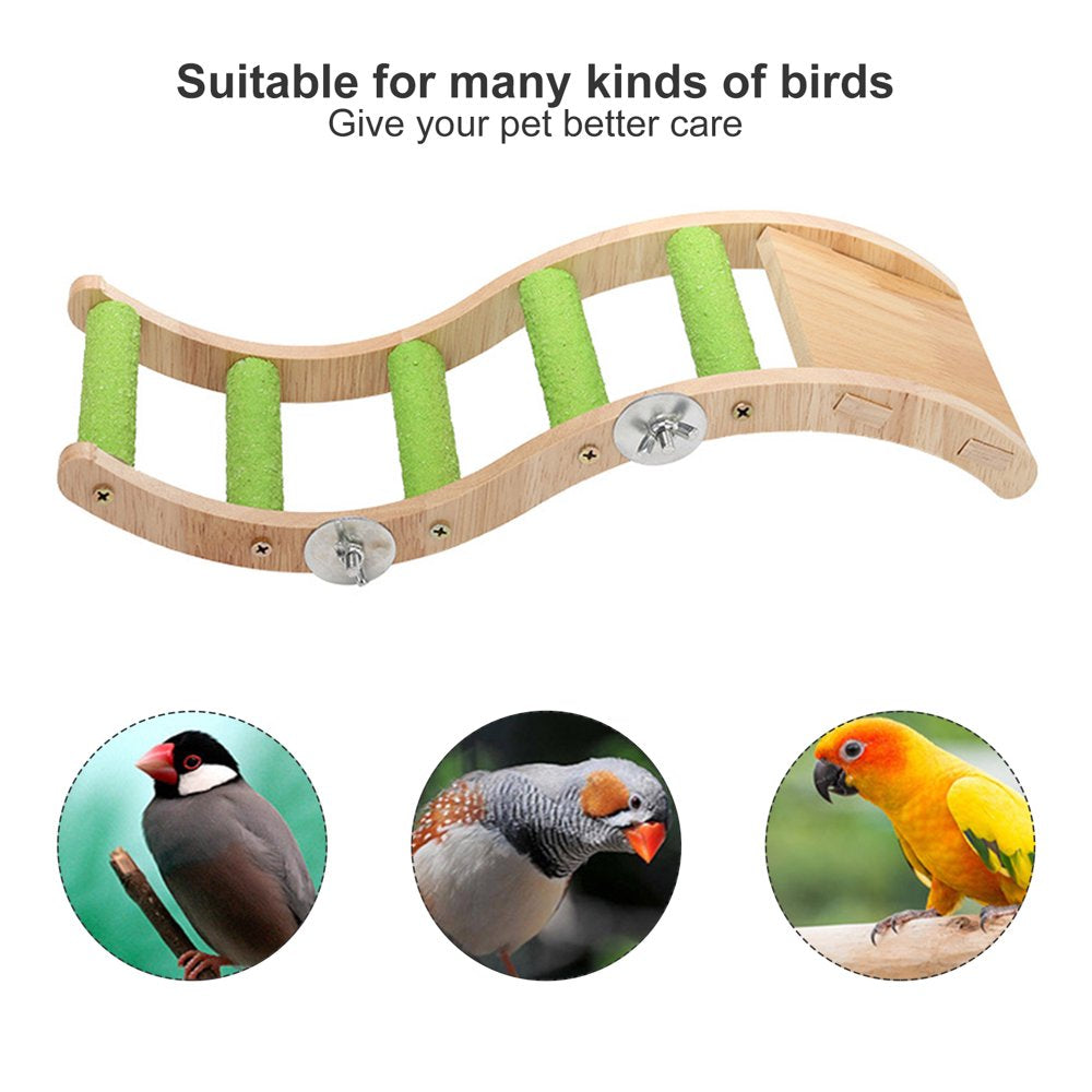 Leaveforme Pet Bird Toy Log Color Interactive Wooden Parrot Climbing Ladder Play Toys Cage Accessory Animals & Pet Supplies > Pet Supplies > Bird Supplies > Bird Cage Accessories Leaveforme   