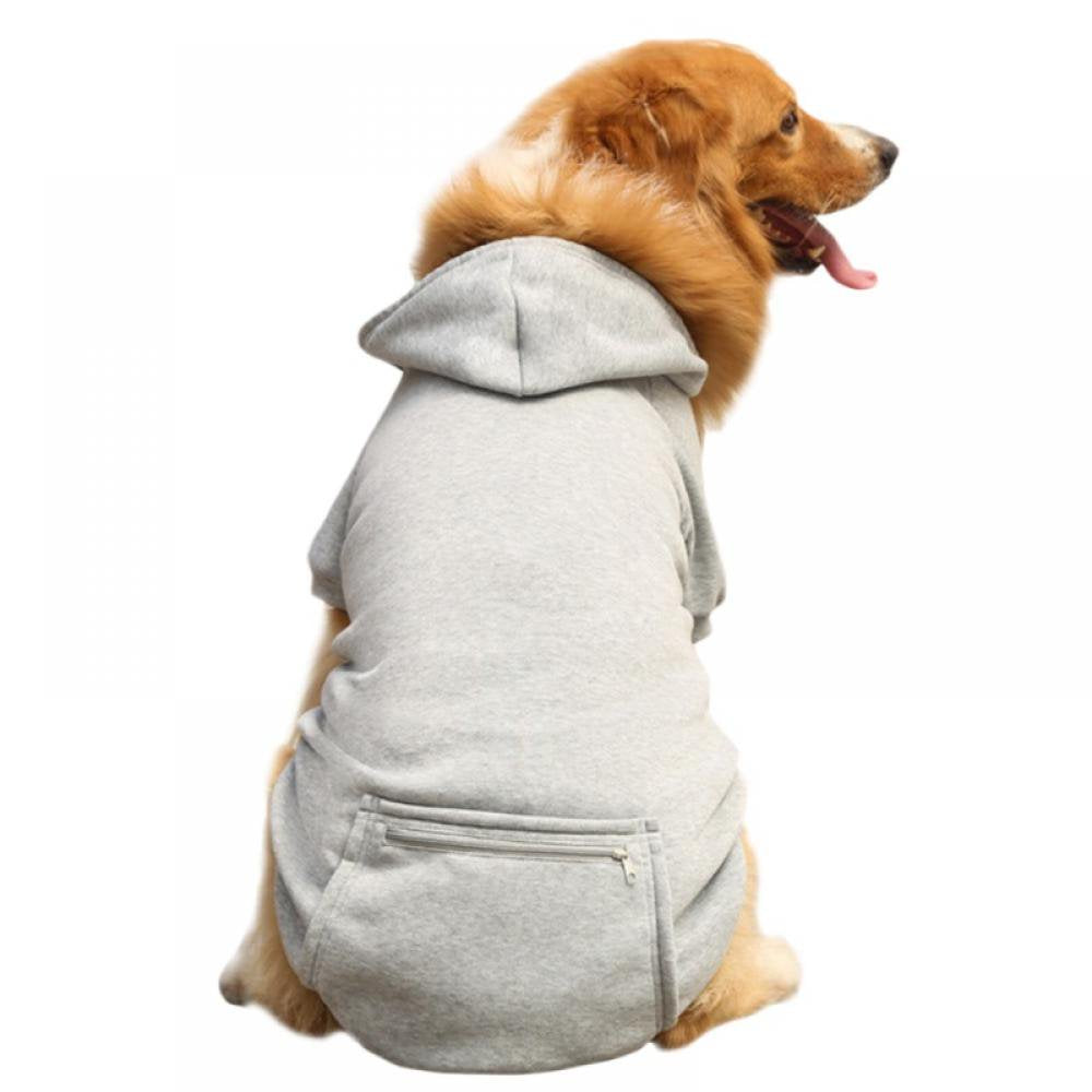 Pet Dog Hoodie Sweaters with Hat, Cold Weather Hoodies with Pocket Hooded Clothes Apparel Costume Puppy Cat Winter Jacket Warm Coat Sweater for Small Medium Large Dogs Cats Puppy Animals & Pet Supplies > Pet Supplies > Cat Supplies > Cat Apparel FYCONE S Gray 