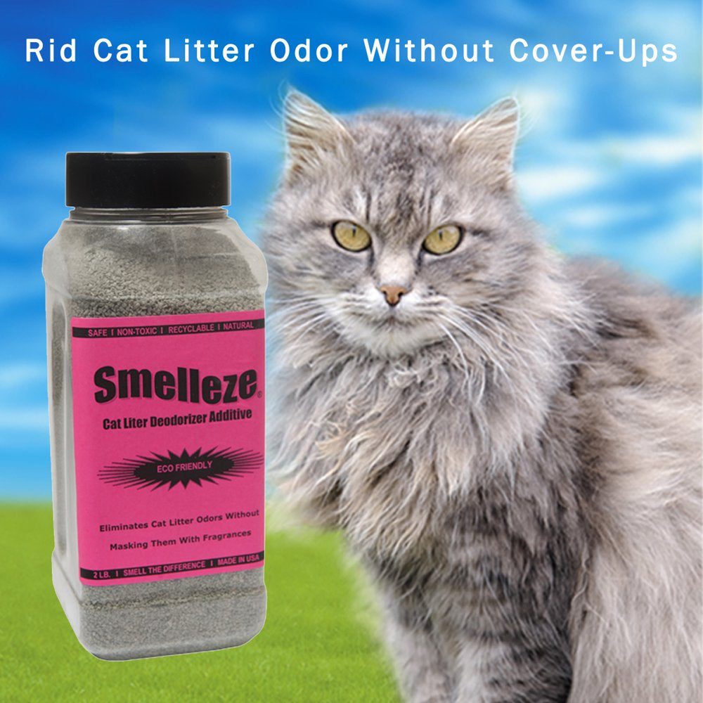 SMELLEZE Eco Cat Litter Odor Removal Additive: 50 Lb. Granules Get Poop & Pee Stench Out Safely Animals & Pet Supplies > Pet Supplies > Cat Supplies > Cat Litter NoOdor.com   