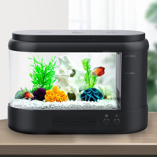 Arium Kit 1.8 Gallon Small Betta Fish Tank with Adjustable LED Lighting (9 Colors) Internal Filter Pump and Air Purification Aromatherapy Function for Home Office (Black) Animals & Pet Supplies > Pet Supplies > Fish Supplies > Aquarium Filters INTHEJOY   