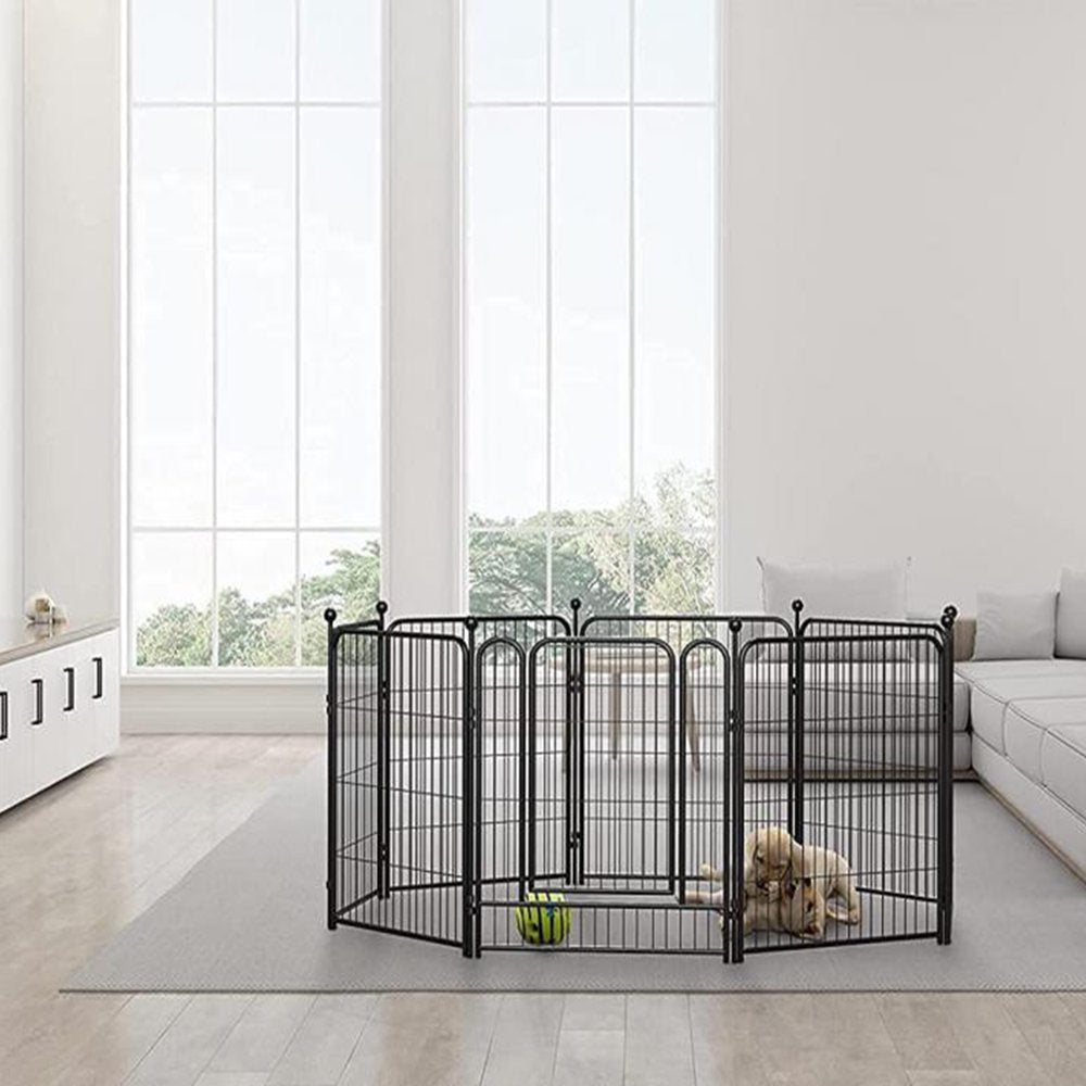 FINE MAKER 8 Panels Dog Playpen 39.3" High Indoor Metal Puppy Dog Run Fence Outdoor Puppy Pen Pet Playpen for Small/Medium Dogs Animals & Pet Supplies > Pet Supplies > Dog Supplies > Dog Kennels & Runs FINE MAKER   