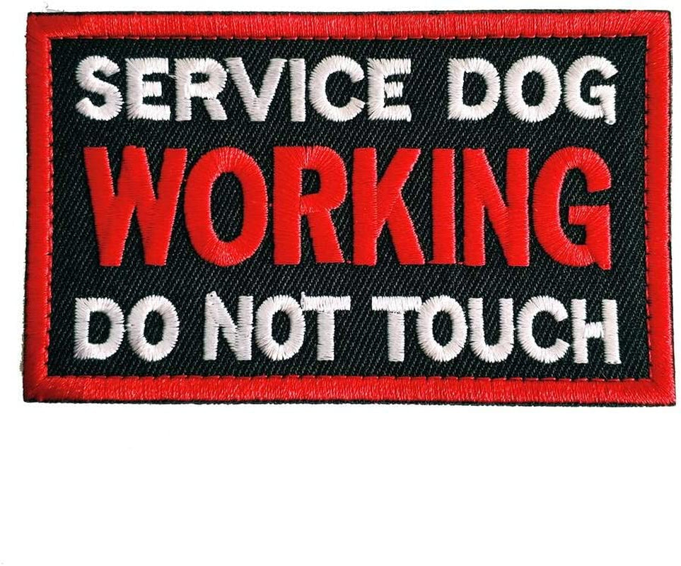 PTSD Service Dog Patch Small Size for Vest Set Emblem Embroidered Military Hook & Loop Patch Animals & Pet Supplies > Pet Supplies > Dog Supplies > Dog Apparel Minason A-WORKING  