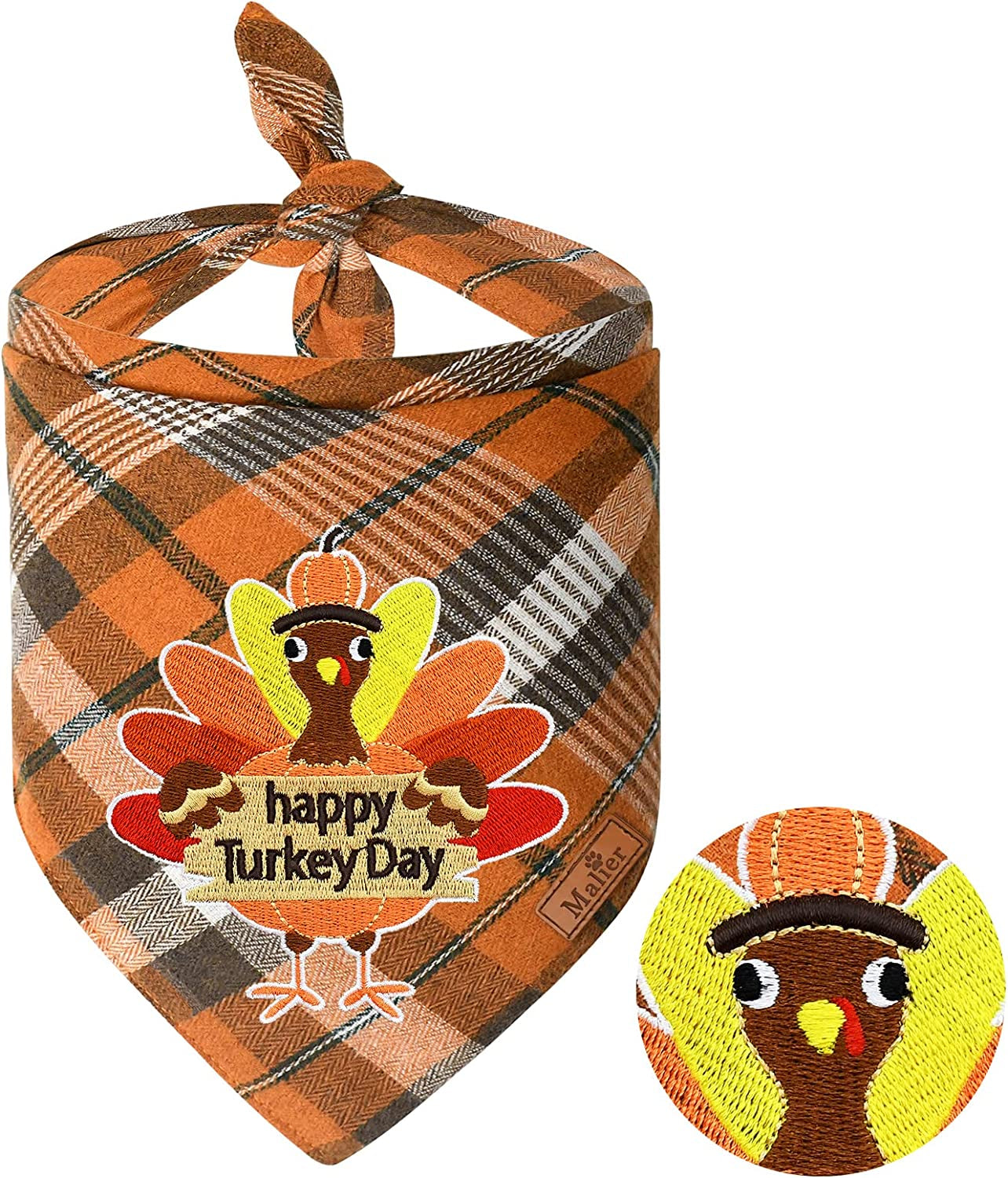 Malier Dog Christmas Bandana Reversible Embroidered Dog Bandana Classic Buffalo Plaid Pet Dog Scarf Multiple Sizes Dog Pet Triangle Bibs Kerchief for Small Medium Large and Extra Large Dogs Cats Pets Animals & Pet Supplies > Pet Supplies > Dog Supplies > Dog Apparel Malier Style 2 Large 