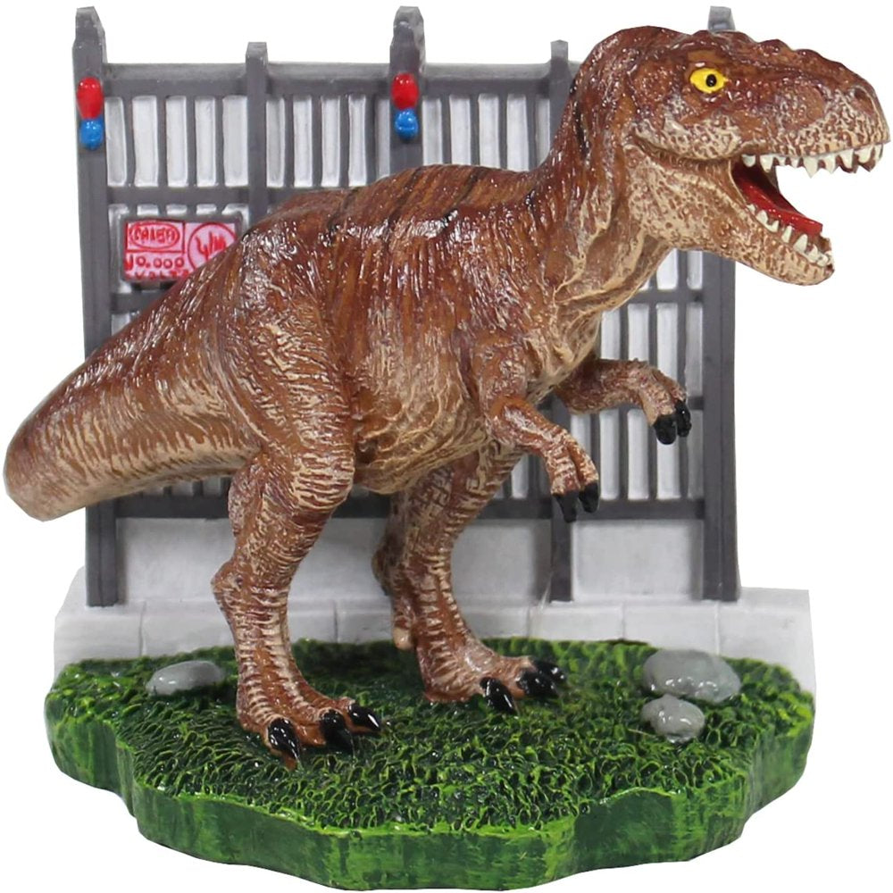 Penn-Plax Jurassic Park Aquarium Decoration – T-Rex Escaping from Paddock – Small