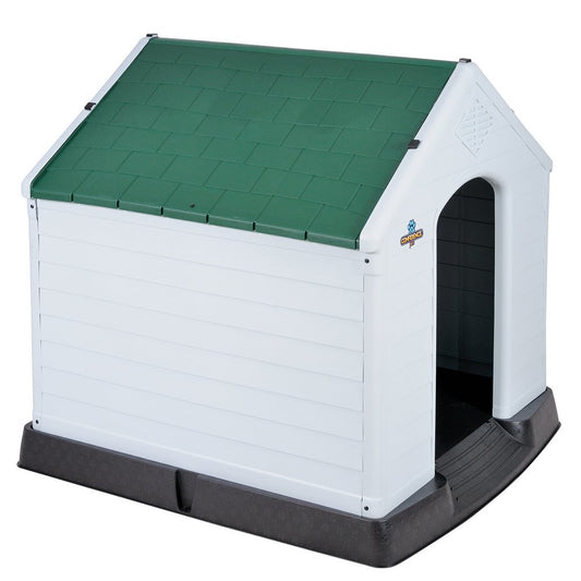 Confidence Pet Medium Waterproof Plastic Dog Kennel Outdoor House Green
