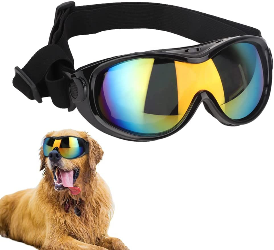 Ichiias Dog Sunglasses UV Goggles Sunglasses Pet Eyes Protective Accessories(Black) Animals & Pet Supplies > Pet Supplies > Dog Supplies > Dog Apparel Ichiias   