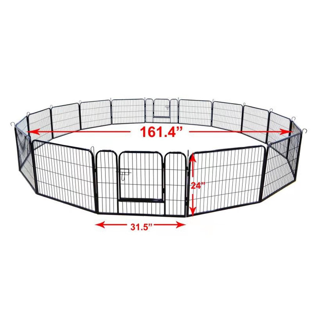 ANYSUN Heavy Duty Metal Pet Dog Playpen Rustproof Puppy Playpen Indoor & Outdoor for Small/Medium/Large Dogs (16 Panels) Animals & Pet Supplies > Pet Supplies > Dog Supplies > Dog Kennels & Runs Anysun   