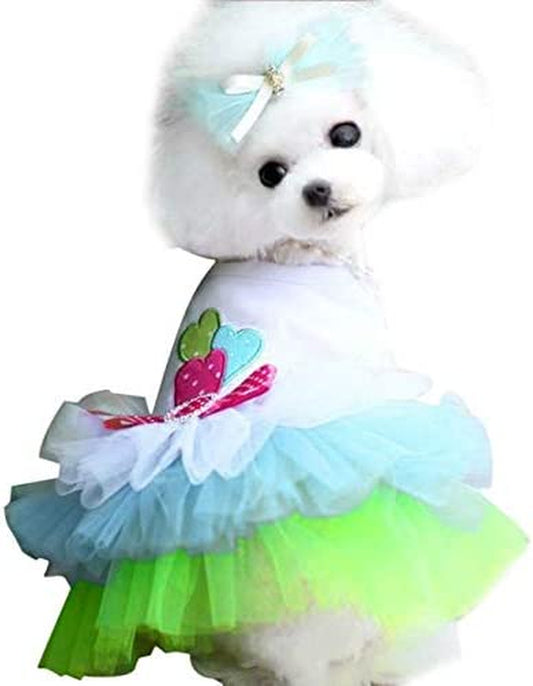 Dog Small Breed Puppy Small Cat Lace Skirt Princess Tutu Dress Puppy Coat Dog Outfits for Teacup Yorkie Boys Girls Clothes Costume Animals & Pet Supplies > Pet Supplies > Dog Supplies > Dog Apparel HonpraD   
