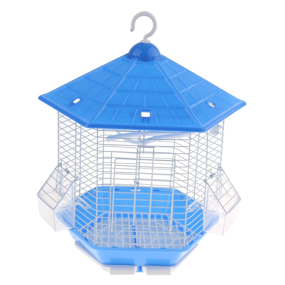 New Bird Cage Parrot Cage with Stand Stick Bird Lover Gift Blue Animals & Pet Supplies > Pet Supplies > Bird Supplies > Bird Cages & Stands SunniMix   