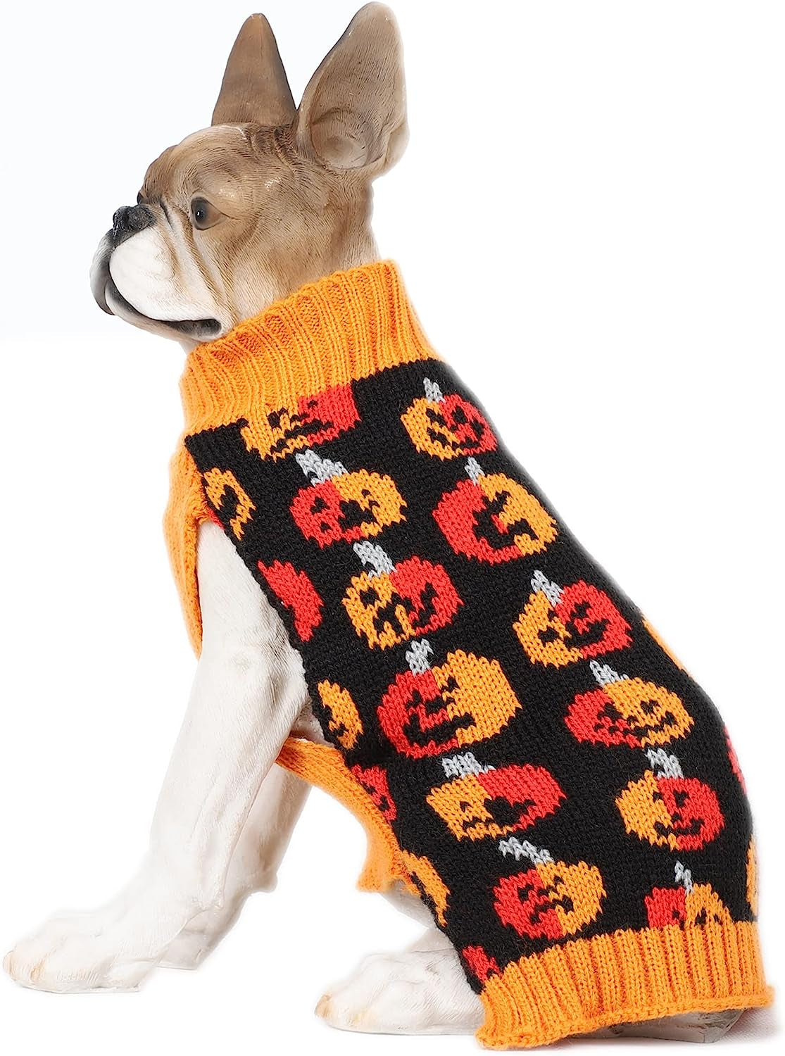 HAPEE Dog Sweaters, Halloween Pet Clothes for Dog Cat Animals & Pet Supplies > Pet Supplies > Dog Supplies > Dog Apparel HAPEE 2-pumpkin Large (Pack of 1) 