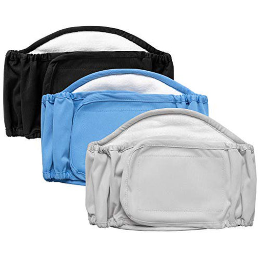 Mkono Male Dog Wraps Reusable Dog Diapers Male Belly Band Washable Diapers,Highly Absorbent Belly Bands for Small and Medium Dogs(3 Pack), Medium Animals & Pet Supplies > Pet Supplies > Dog Supplies > Dog Diaper Pads & Liners Mkono   