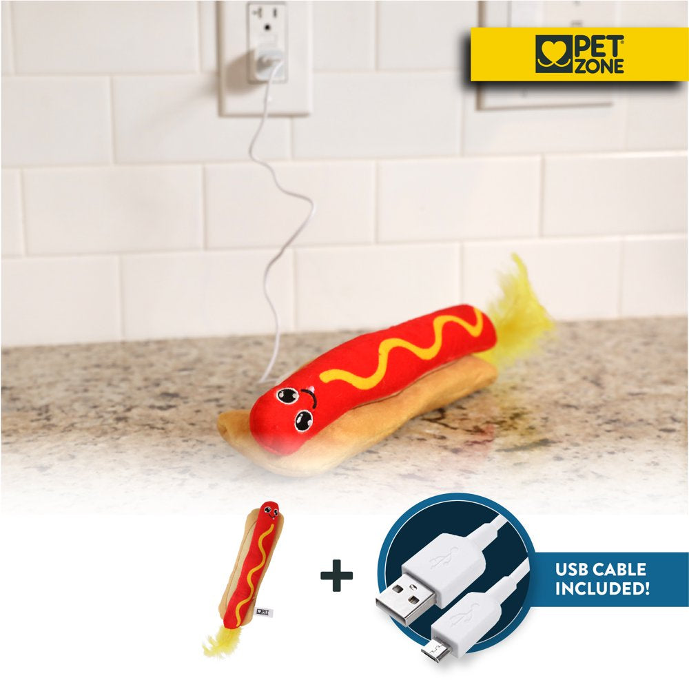 Pet Zone Fuzzy Flopper Hot Dog Kicker, Electronic Cat Toy for Cats and Kittens Animals & Pet Supplies > Pet Supplies > Cat Supplies > Cat Toys Ourpets   