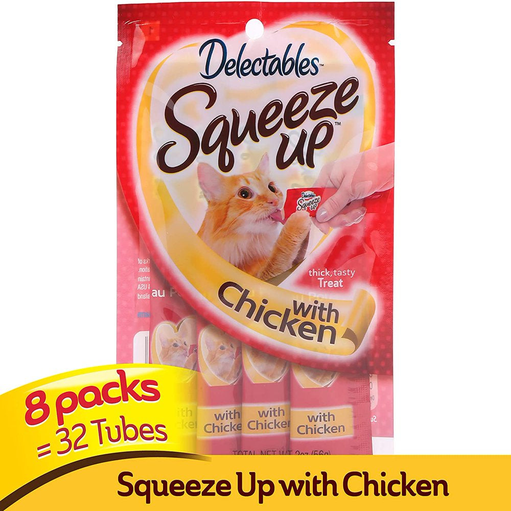 Delectables Squeeze up Lickable Wet Cat Treats – Chicken&Veggies – 32 Tubes Animals & Pet Supplies > Pet Supplies > Cat Supplies > Cat Treats Delectables Chicken-32 Tubes  