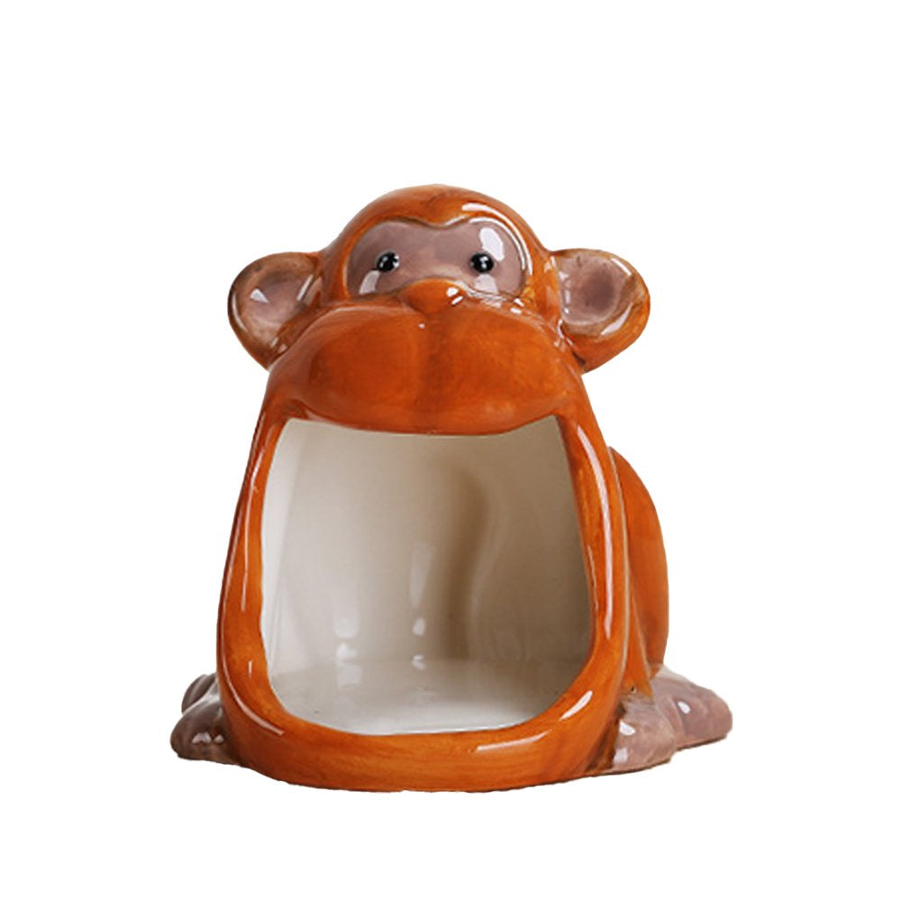 Animal Shaped Hamster Hidden Nest - Summer Cool Small Animal Pet Nest Habitat Cage Animals & Pet Supplies > Pet Supplies > Small Animal Supplies > Small Animal Habitats & Cages Ofspeizc monkey  