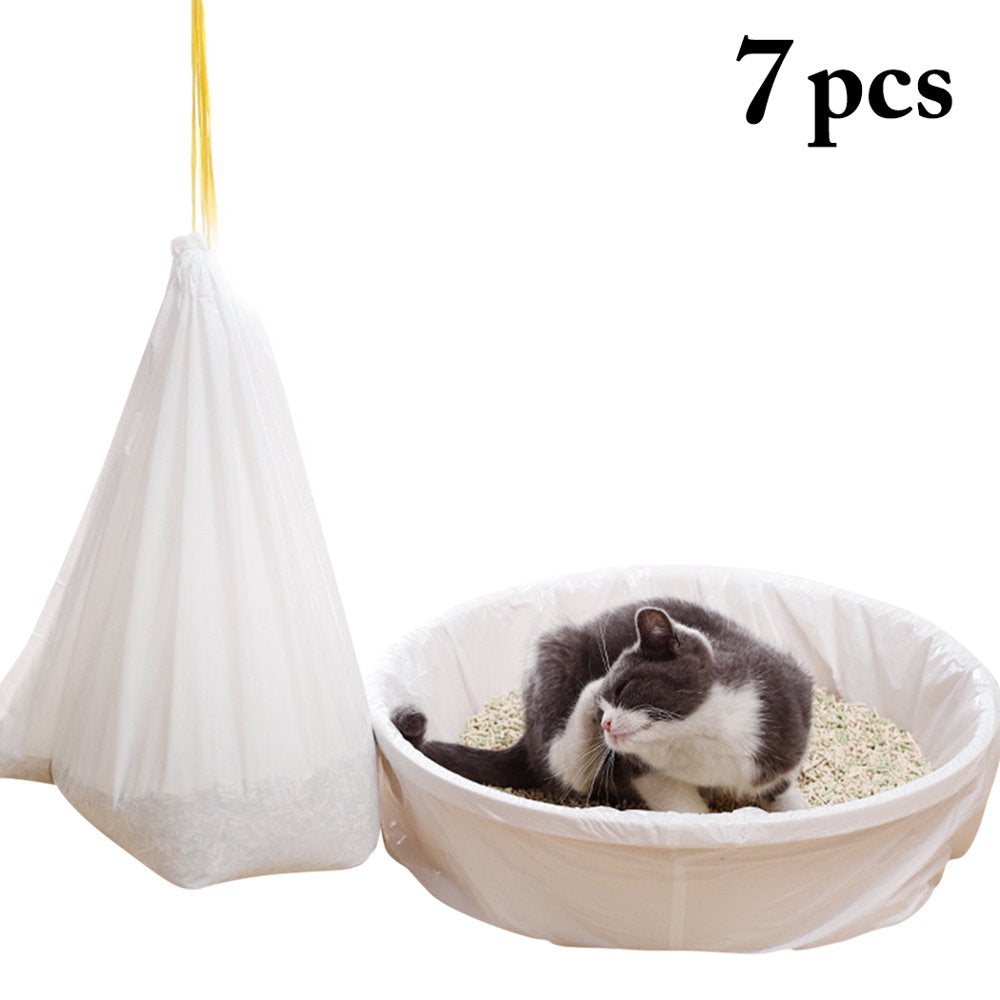 Bangcool 7PCS Cat Litter Box Liner Disposable Drawstring Cat Litter Pan Bag Pet Supplies Animals & Pet Supplies > Pet Supplies > Cat Supplies > Cat Litter Box Liners Bangcool   