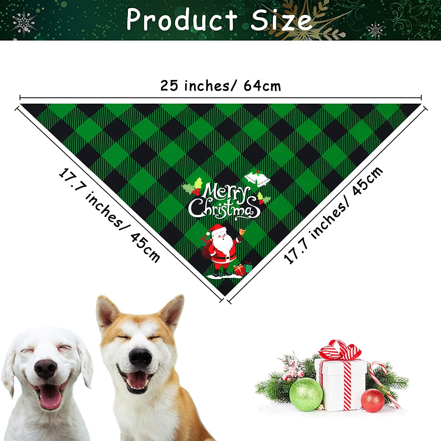 Pedgot 6 Pack Christmas Dog Bandanas Pet Triangle Scarf Xmas Dog Triangle Bandana Washable Christmas Dog Bib with Santa Claus Snowman Elk Pattern for Christmas Pet Costume Accessories Decoration Animals & Pet Supplies > Pet Supplies > Dog Supplies > Dog Apparel Pedgot   