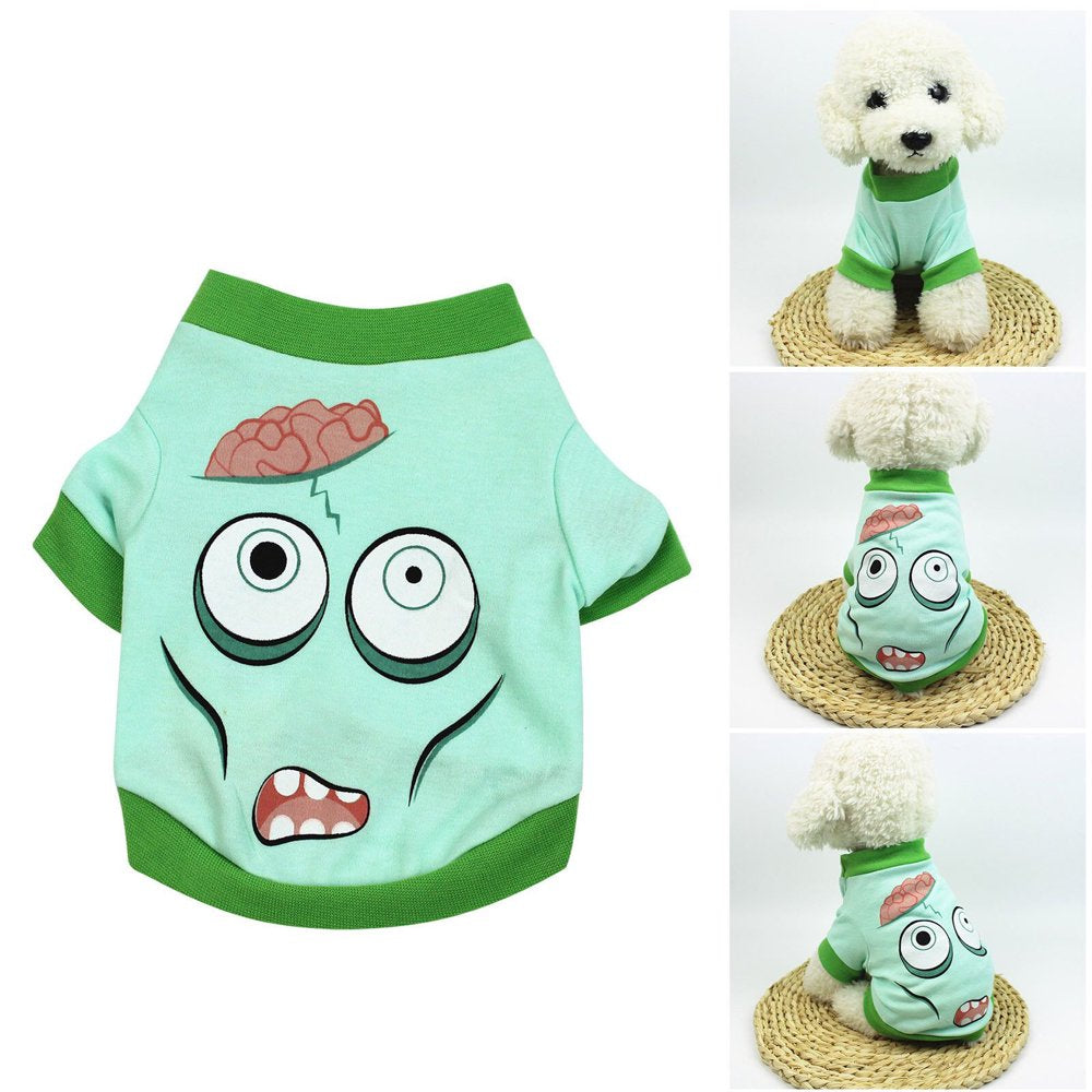 Cute Comfy Vest Tops Pet Outfit Hoodies for Dog Little Puppy Shirt 2022 Fashion Pet Apparel Halloween Dog Cat Costume Green X-Large Animals & Pet Supplies > Pet Supplies > Cat Supplies > Cat Apparel Pet Clothes   
