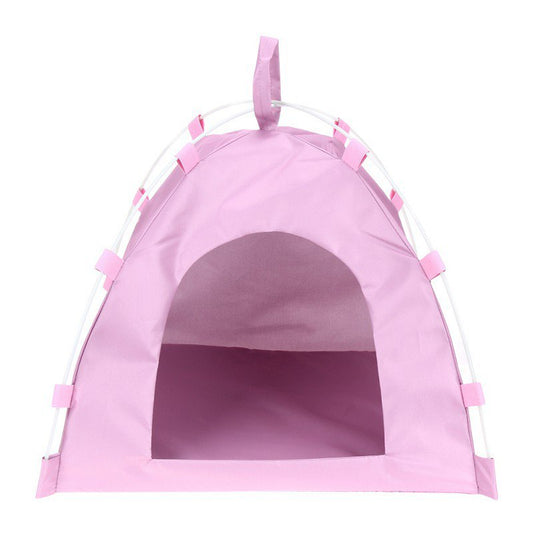 Soft Dog Kennel Warm House Indoor Outdoor Pet Cat Bed Travel Cage Tent Portable Animals & Pet Supplies > Pet Supplies > Cat Supplies > Cat Beds BODYJONES Pink  