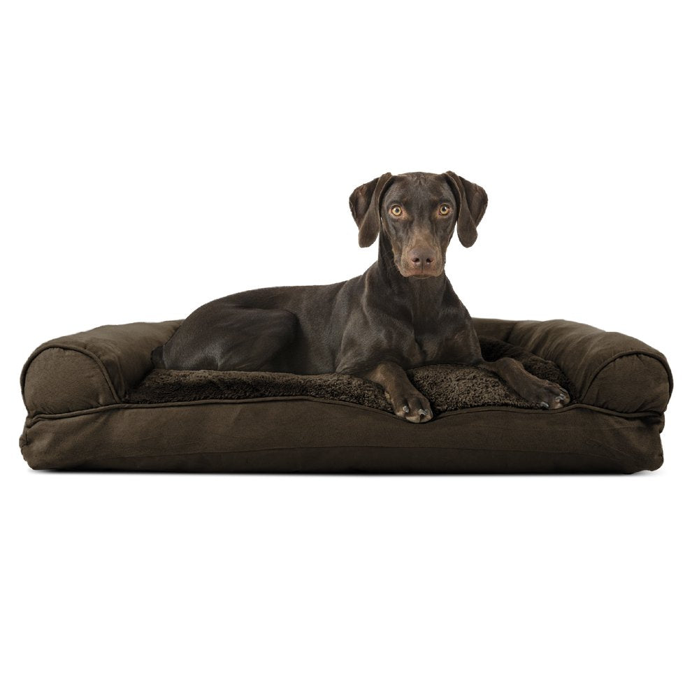 Furhaven Pet Products | Plush & Suede Pillow Sofa Pet Bed for Dogs & Cats, Espresso, Large Animals & Pet Supplies > Pet Supplies > Cat Supplies > Cat Beds FurHaven Pet   