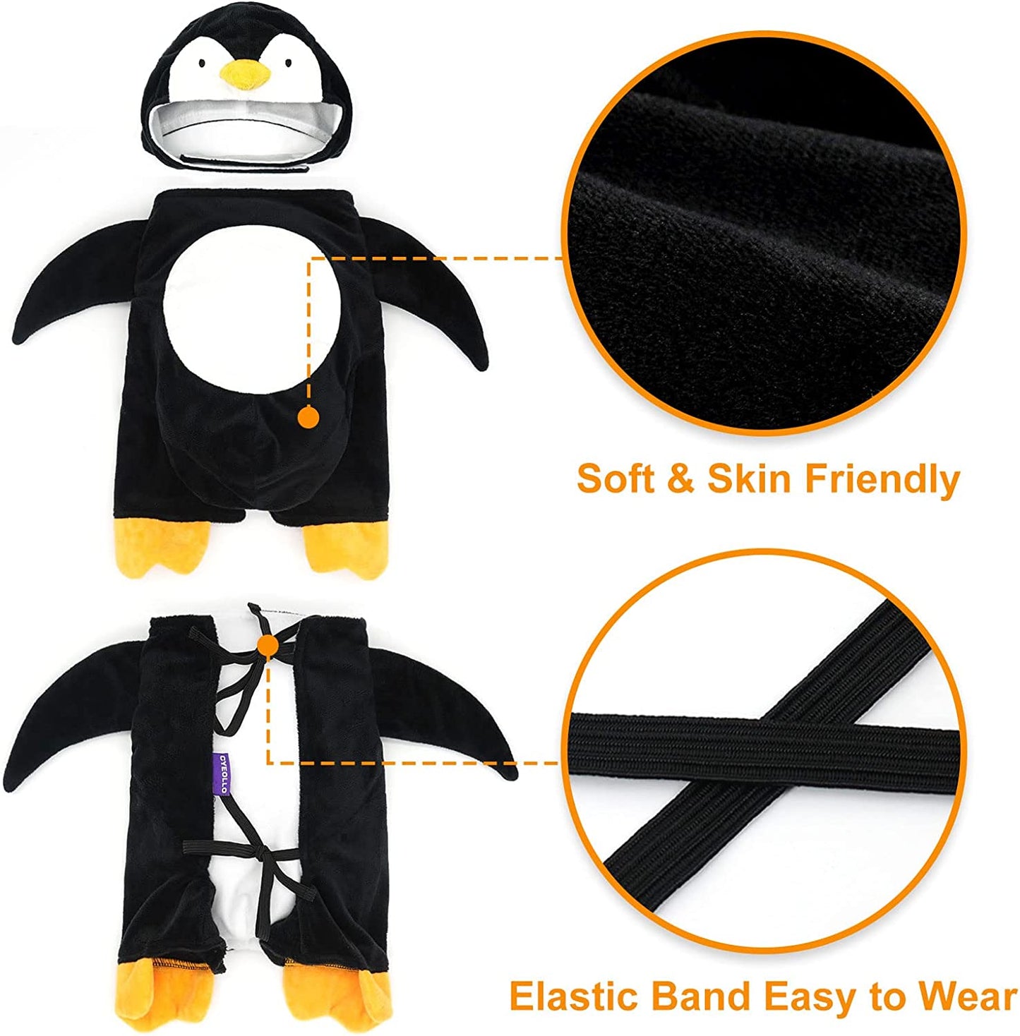 Cyeollo Dog Costume Cute Penguin Dog Cosplay Puppy Funny Halloween Costumes Party Special Clothes for Small Dogs Animals & Pet Supplies > Pet Supplies > Dog Supplies > Dog Apparel cyeollo   