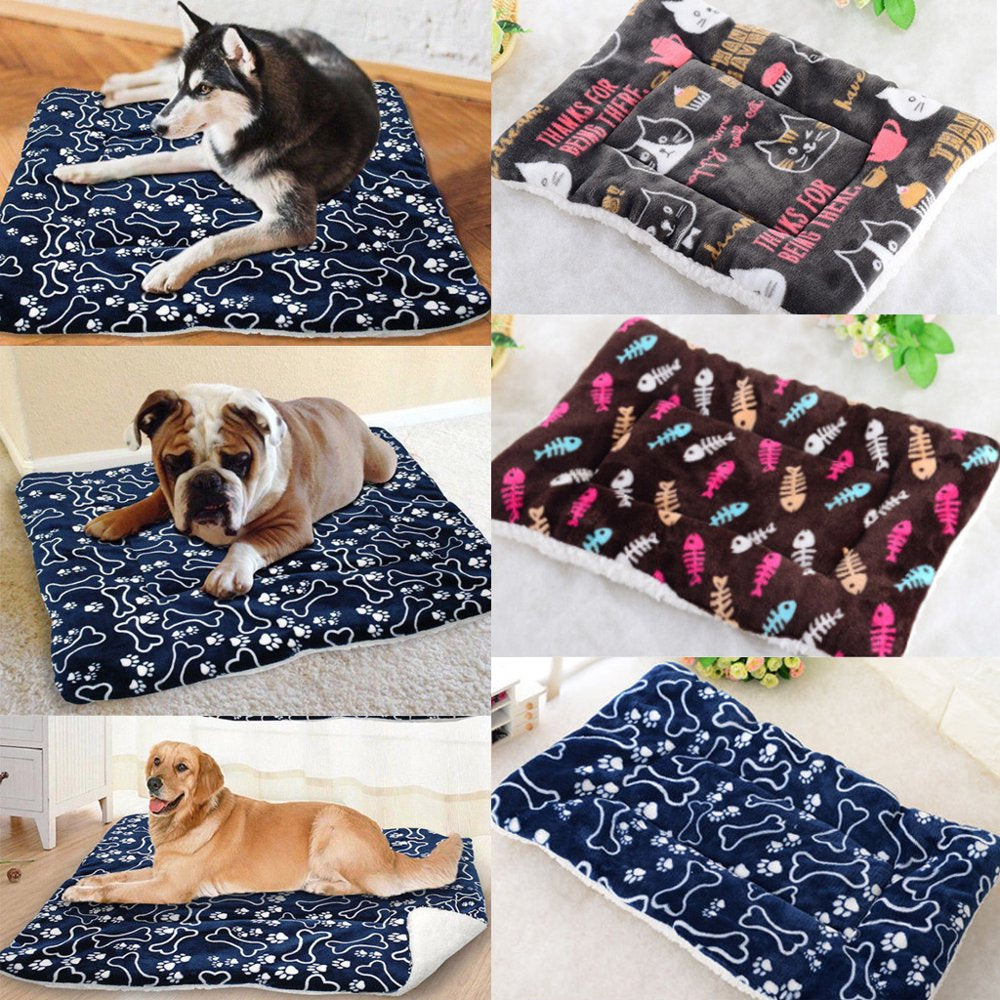 FOCUSNORM Dog Bed Pet Cat Puppy Kitten Faux Fur Fleece Washable Deluxe Cushion Mat M L XL Animals & Pet Supplies > Pet Supplies > Cat Supplies > Cat Beds FOCUSNORM   