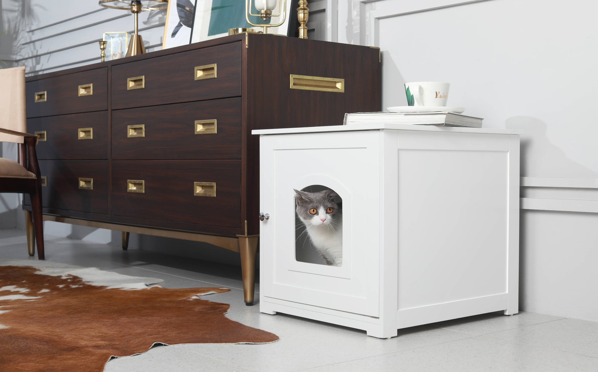 Merry Products Kitty Litter Loo, White Animals & Pet Supplies > Pet Supplies > Cat Supplies > Cat Furniture Merry Products   