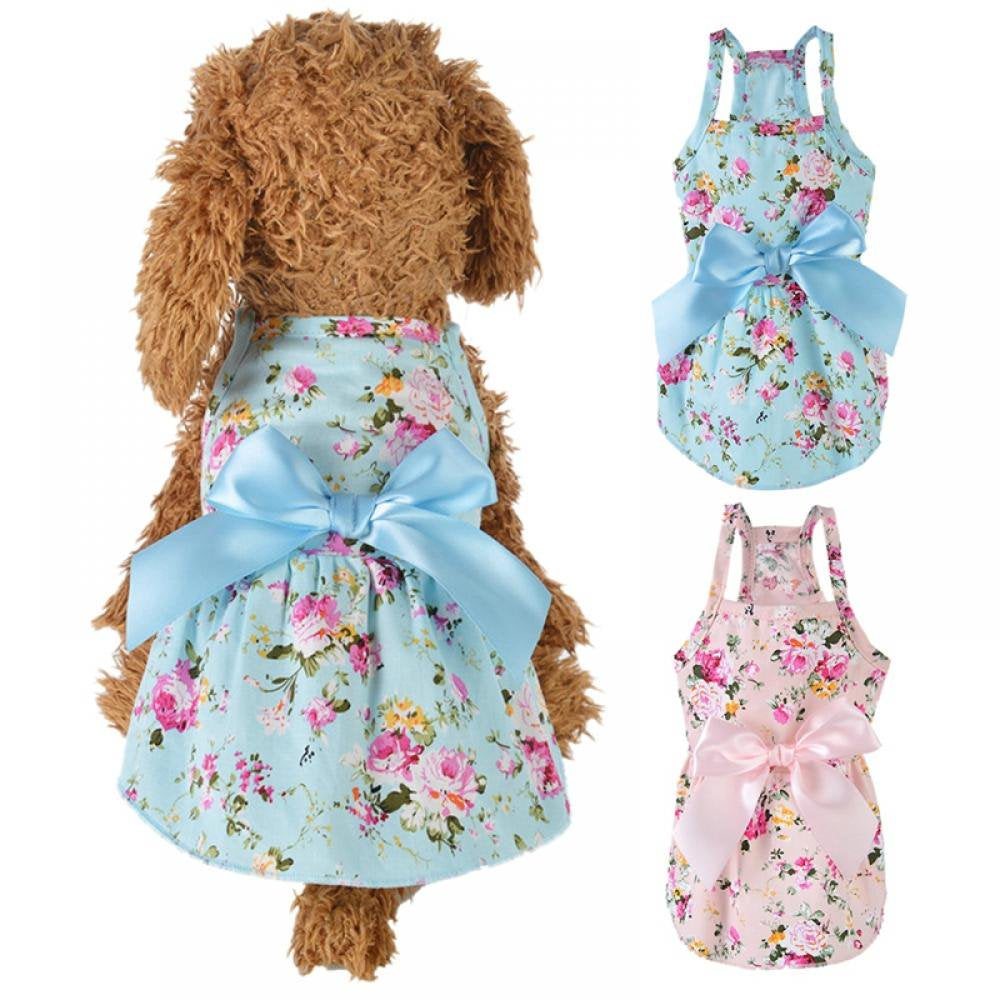 Forzero Puppy Face Dog Dress Summer Pet Tutu for Small or Medium Dogs Puppy Clothes Girl Dog Princess Skirt Outfits Cat Lace Apparel Animals & Pet Supplies > Pet Supplies > Cat Supplies > Cat Apparel Forzero XL Blue 