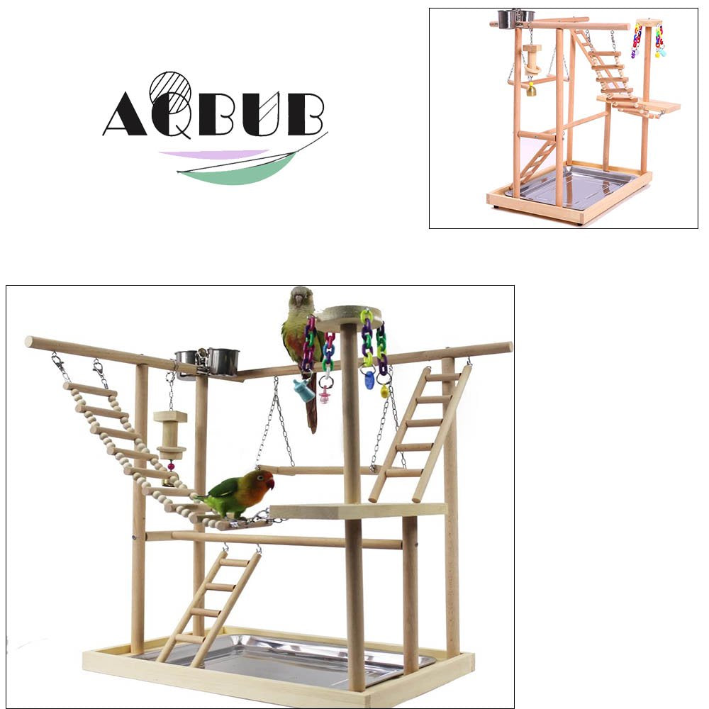 Bird Nest Play Frame Gym Parrot Playground Play Pen Play Frame Swing Bridge Wood Climbing Ladder Wood Cone Parrot Parrot Africa Animals & Pet Supplies > Pet Supplies > Bird Supplies > Bird Gyms & Playstands KOL PET   