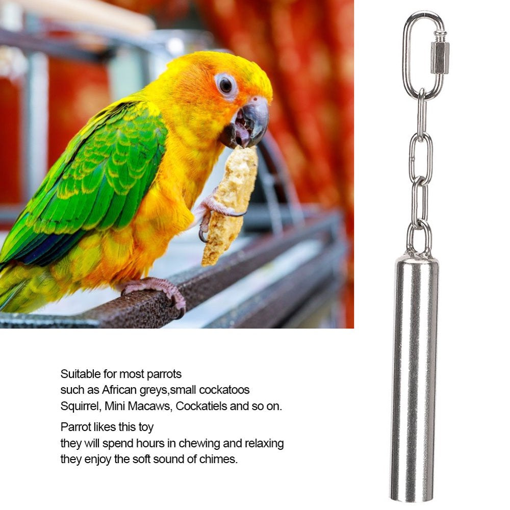 LYUMO Stainless Steel Bells Toys for Birds,Bird Bell Toys,Squirrel Bells Stainless Steel Bells Toys for Birds Large African Greys Macaws