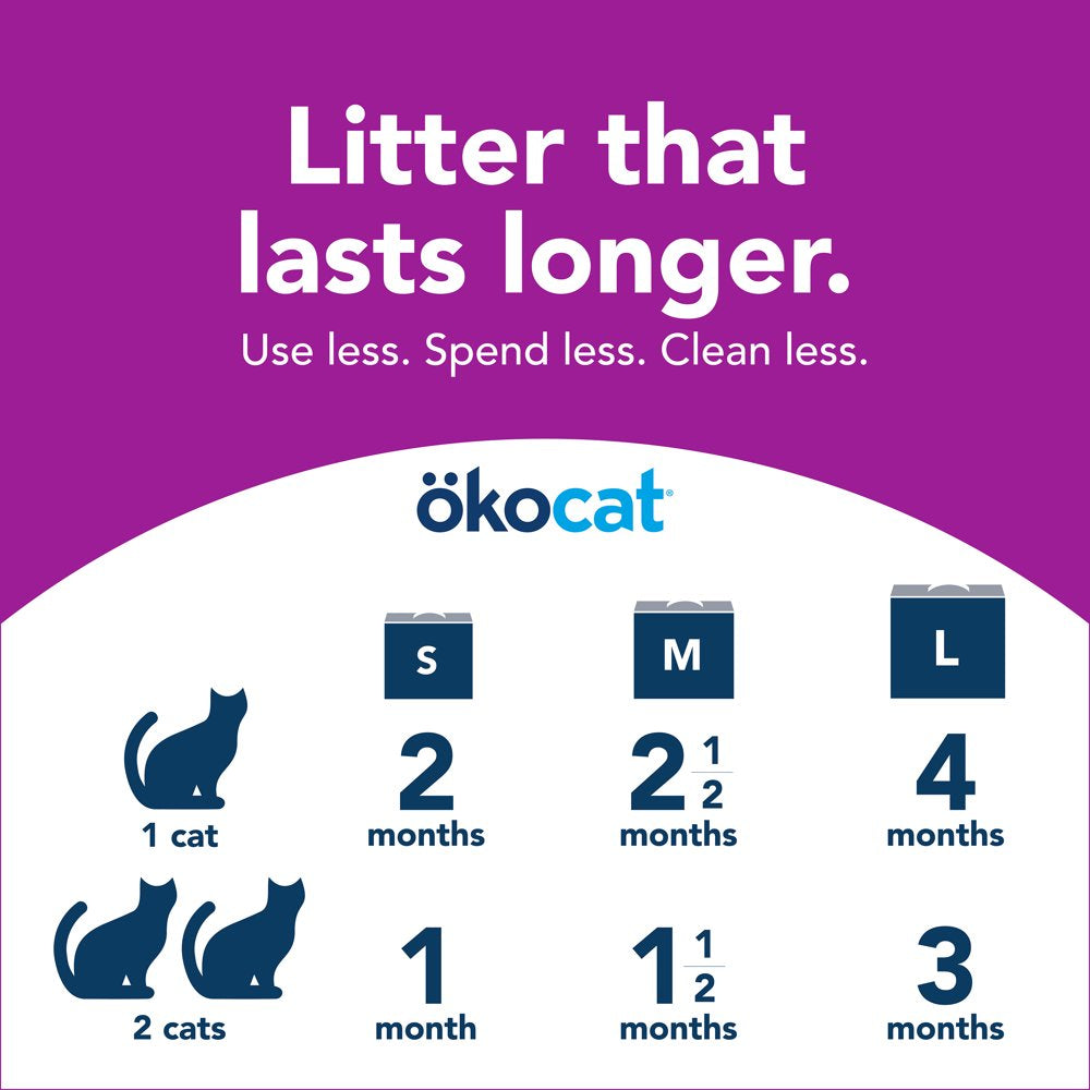 Okocat Premium Less Mess Low-Tracking, Clumping Natural Wood Pellets Cat Litter, Dust Free, Unscented, 10.6 Lbs. Animals & Pet Supplies > Pet Supplies > Cat Supplies > Cat Litter Healthy Pet   