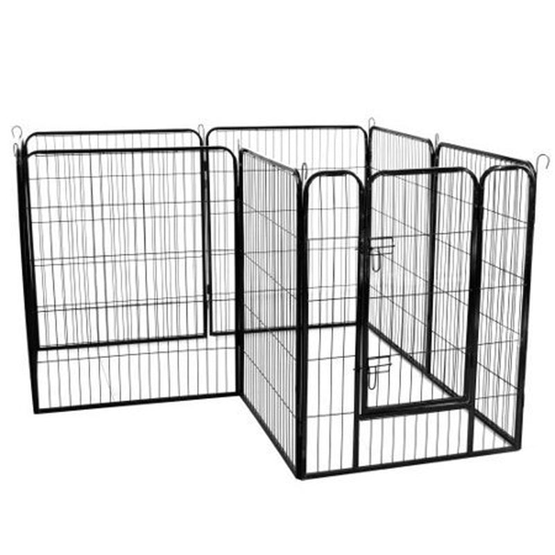 Large Indoor Metal Fence Puppy Dog Run Fence Iron Pet Dog Playpen Cheap, Black Animals & Pet Supplies > Pet Supplies > Dog Supplies > Dog Kennels & Runs Hassch   