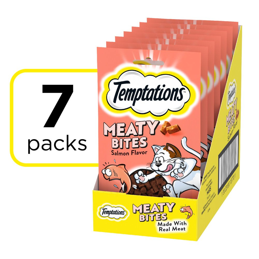 Temptations Meaty Bites Salmon Flavor Topper & Soft Treat for Cat, 1.5 Oz. (7 Count) Animals & Pet Supplies > Pet Supplies > Cat Supplies > Cat Treats Mars Petcare   