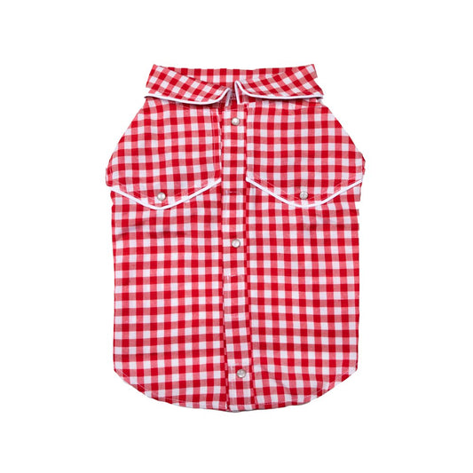 Doggy Parton, Dog Clothes, Gingham Western Dog or Cat Shirt, Red, XS Animals & Pet Supplies > Pet Supplies > Cat Supplies > Cat Apparel Mission Pets, Inc M  