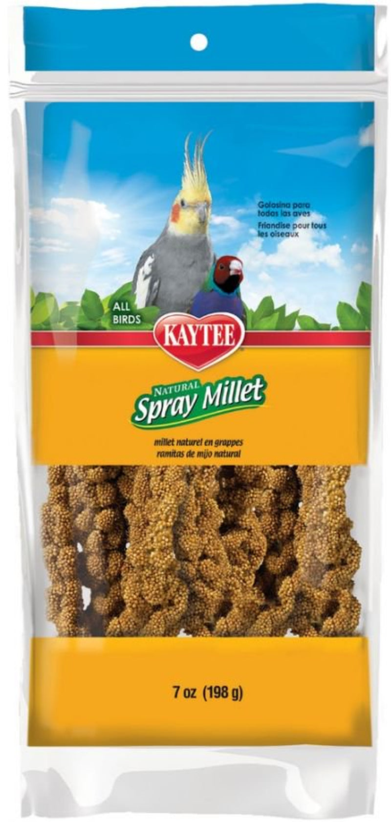 Kaytee Natural Spray Millet for Birds 7 Oz Pack of 4 Animals & Pet Supplies > Pet Supplies > Bird Supplies > Bird Treats Kaytee   