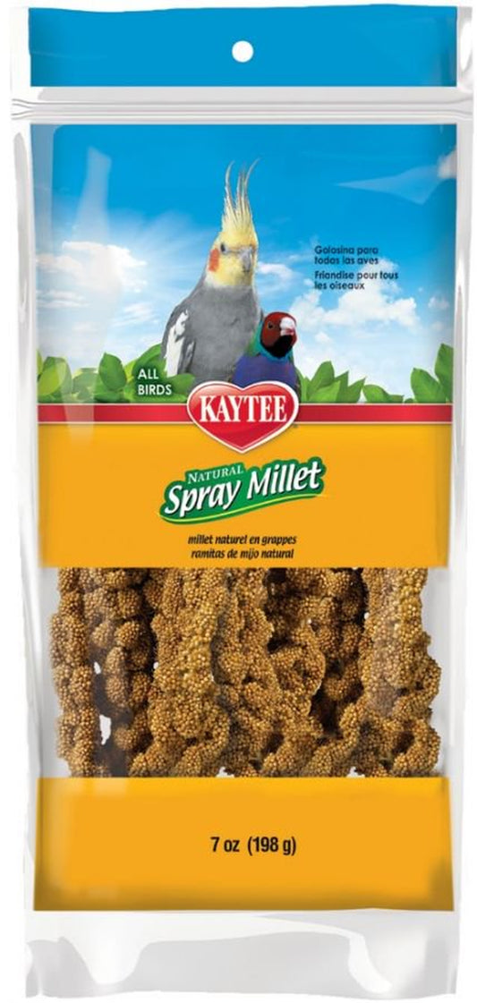 Kaytee Natural Spray Millet for Birds 7 Oz Pack of 3 Animals & Pet Supplies > Pet Supplies > Bird Supplies > Bird Treats Kaytee   