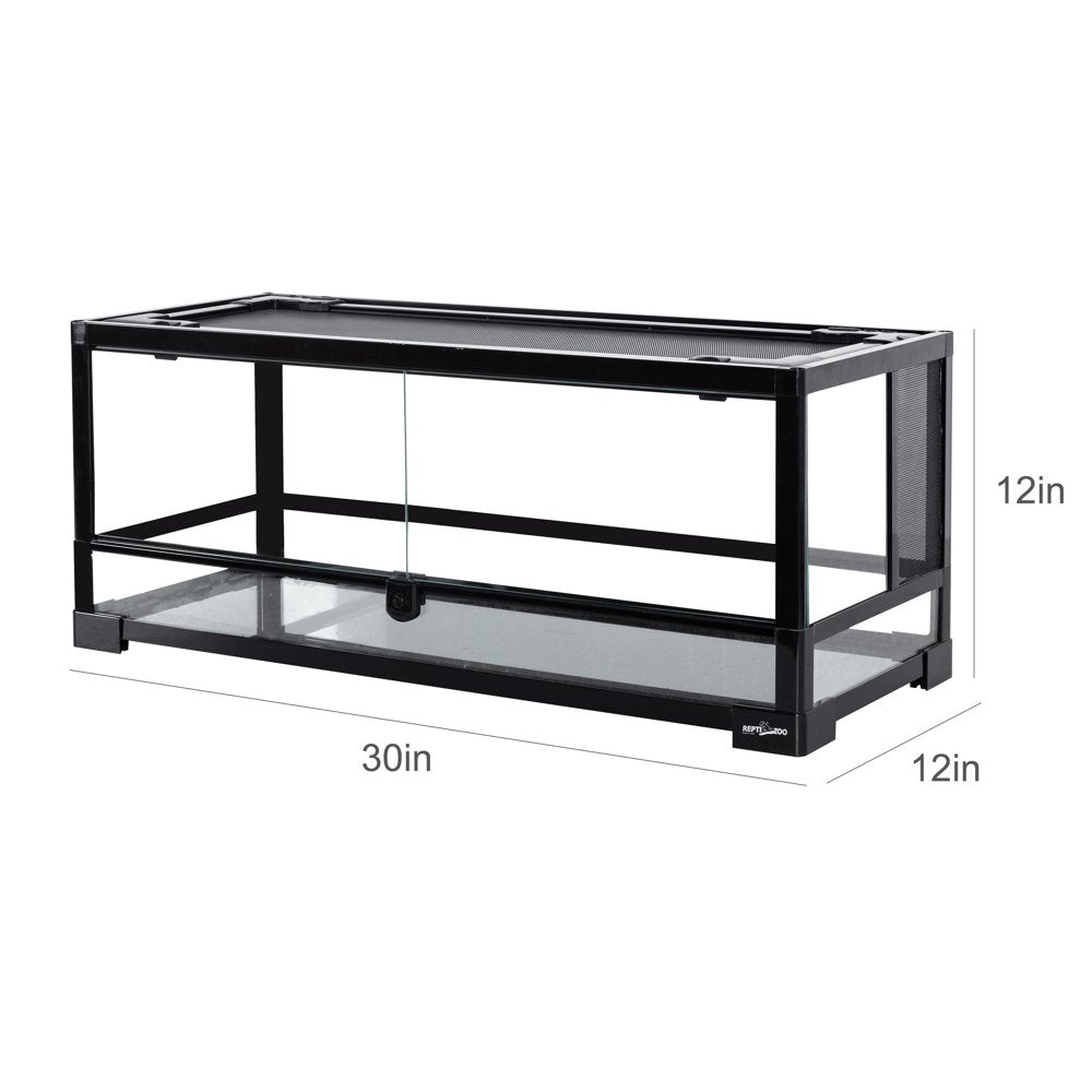 REPTI ZOO Glass Reptile Terrarium Front Opening Reptile Habitat Tank 30" X 12"X 12" for Reptile Pets Animals & Pet Supplies > Pet Supplies > Small Animal Supplies > Small Animal Habitat Accessories shenzhenshihuibaiqiyeguanlizixunyouxianzerengongsi   