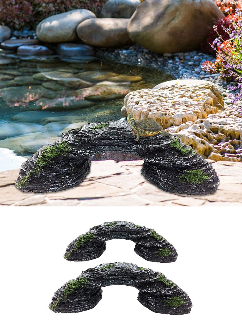 Creativearrowy Reptile Shale Step Ledge. Include Hiding Spots, Swim Throughs. Reptile Hide for Amphibians,Fish, Reptiles, and Small Animals Reptile Decor,Turtle Tank Accessories Animals & Pet Supplies > Pet Supplies > Small Animal Supplies > Small Animal Habitat Accessories CreativeArrowy   