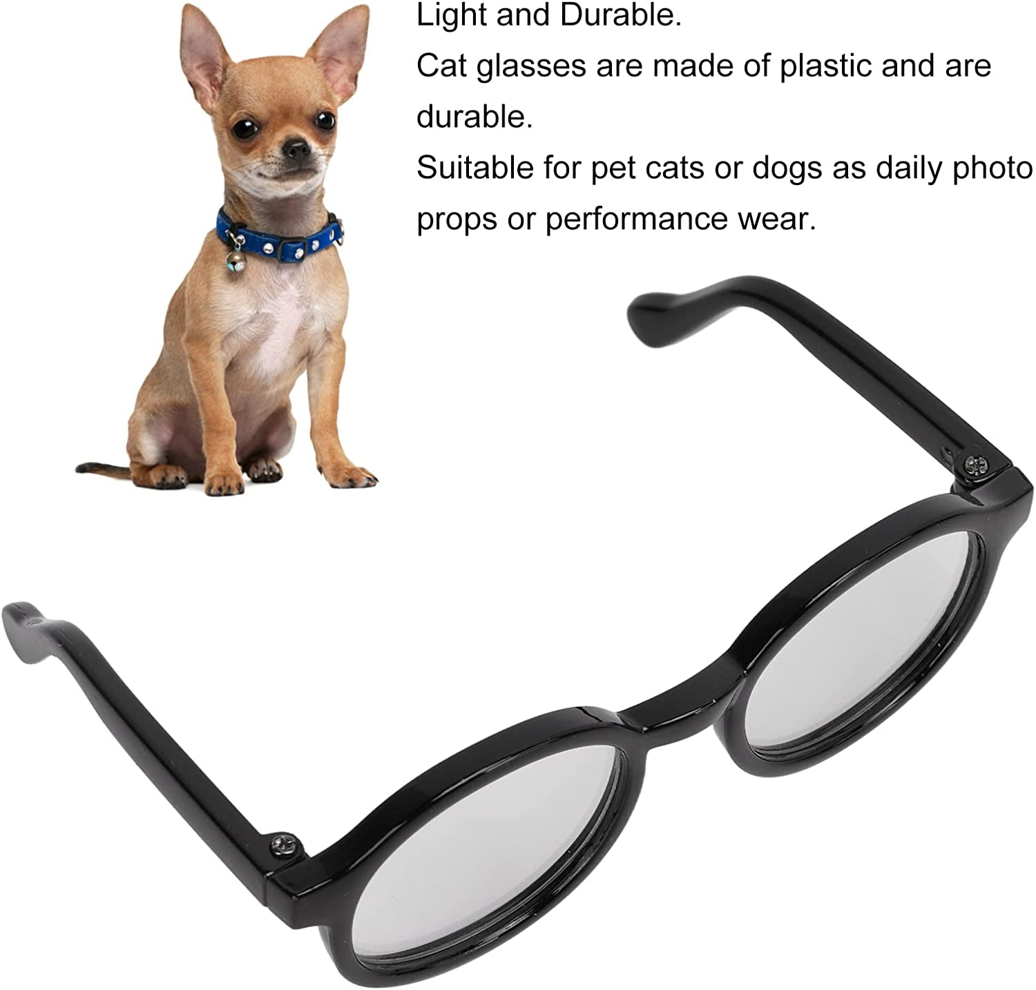 Sunglasses Small Funny Pet Breed Dogs Classic Retro Sunglasses Pet Hippie Cute Cosplay Party Costume Photo Prop Dog Cat for Small Dogs Doggy Doggie Halloween Glasses Mixed Color (Black) Animals & Pet Supplies > Pet Supplies > Dog Supplies > Dog Apparel Sorandy   