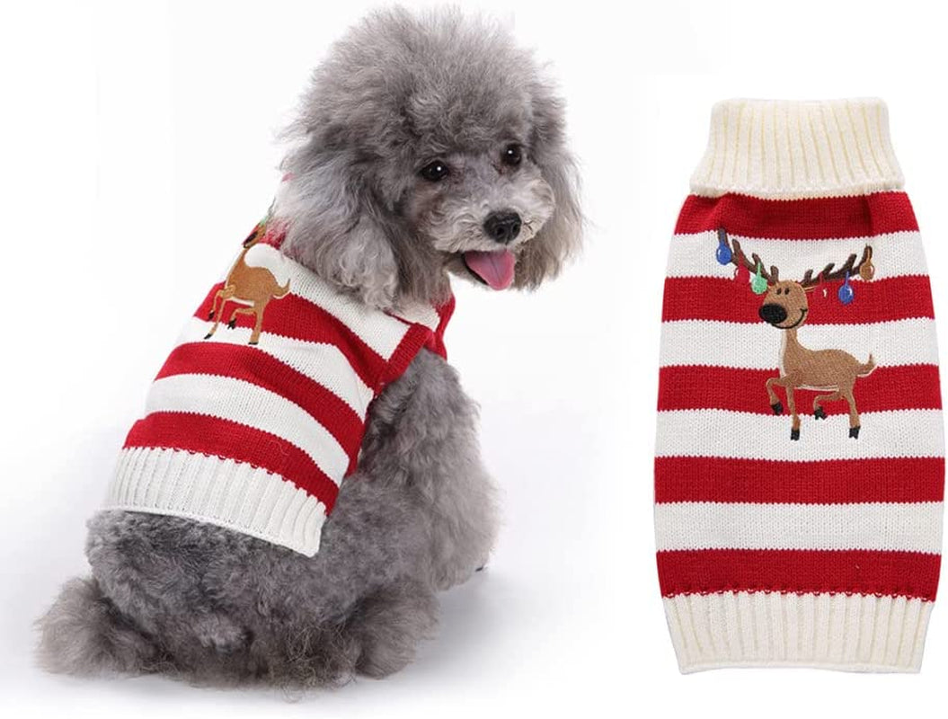 Dog Sweater Turtleneck Knitted,Dog Clothes for Small Medium Dog,Cute Dog Sweaters for Fall Winter，Warm and Soft Dog Sweater Animals & Pet Supplies > Pet Supplies > Dog Supplies > Dog Apparel KINGLEA Crimson Small 