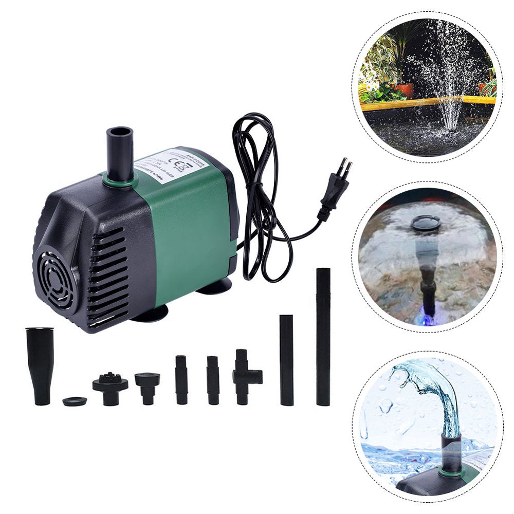 Etereauty Pump Fountain Submersible Water Pond Outdoor Hydroponics Aquarium Fish Tank Backyard Garden Small Tubing Nozzles Pumps Animals & Pet Supplies > Pet Supplies > Fish Supplies > Aquarium & Pond Tubing ETEREAUTY   