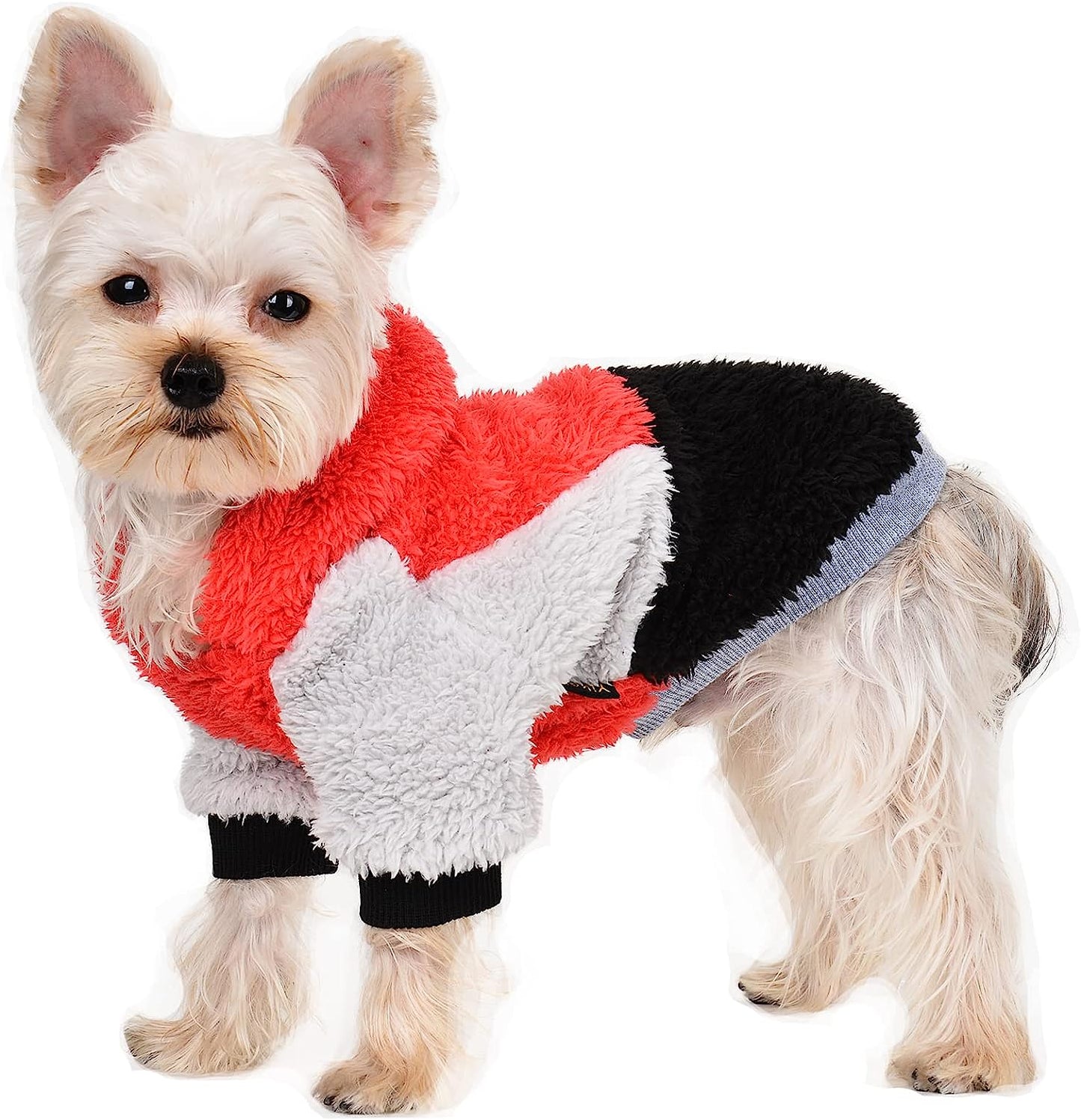 Dog Sweaters for Small Dogs, Fleece Dog Hoodie Clothes, Winter Cute Warm Plaid Leopard Puppy Chihuahua Sweater, Pet Doggie Sweatshirt for Yorkie Teacup, Cat Apparel (Small) Animals & Pet Supplies > Pet Supplies > Dog Supplies > Dog Apparel Sebaoyu Red Medium 