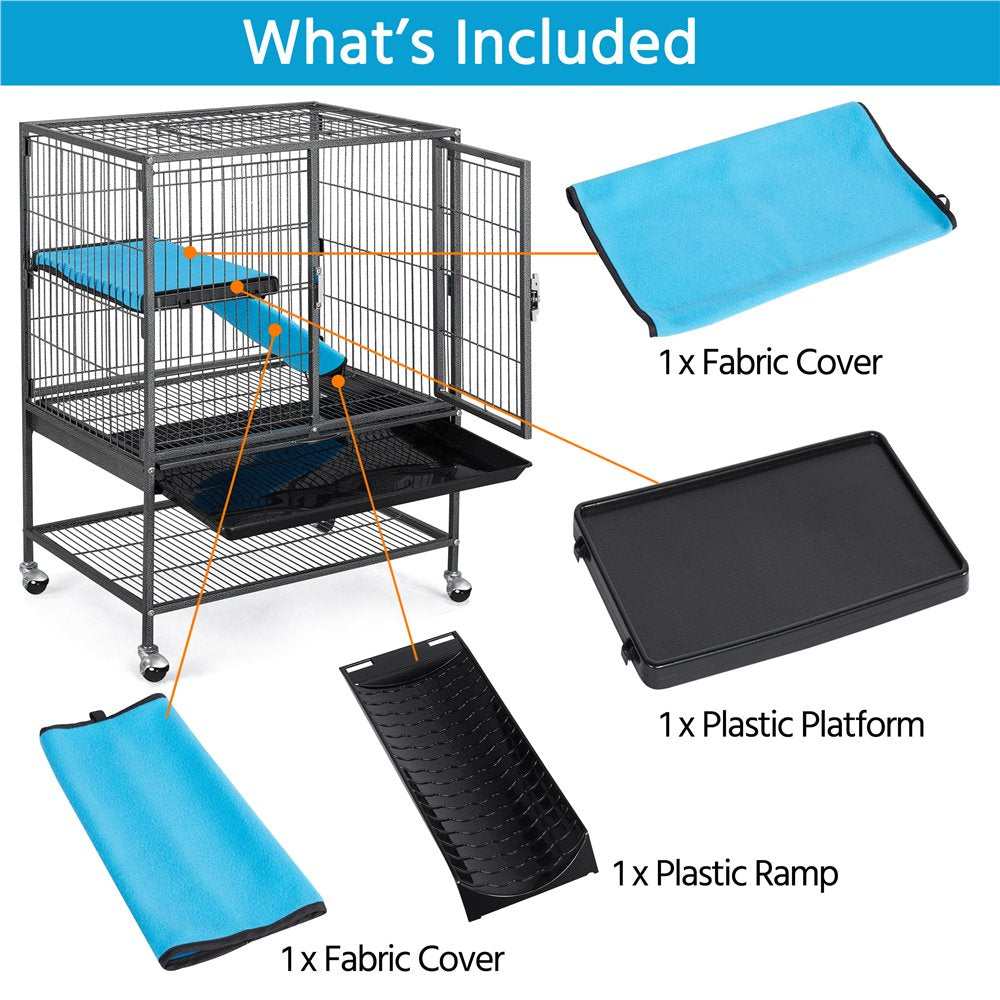 Easyfashion Single Unit Small Animal Cage Critter Nation Cage Black Animals & Pet Supplies > Pet Supplies > Small Animal Supplies > Small Animal Habitats & Cages Easyfashion   