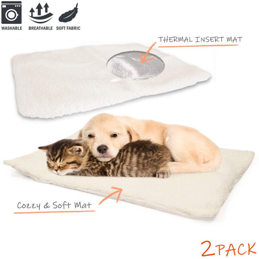 PARTYSAVING PET Palace Self Heating Snooze Pad Pet Bed Mat for Pets Cats Dogs and Kittens for Travel or Home, White, Medium, WMT1087 Animals & Pet Supplies > Pet Supplies > Cat Supplies > Cat Beds PARTYSAVING   