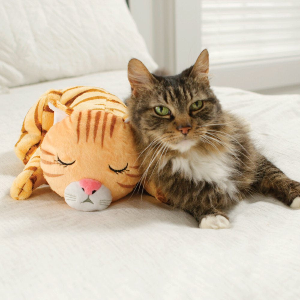 Pets Know Best Huggiekitty Cuddly Cat Toy, Soothing Sound & Warmth Help Relax & Comfort Your Pet- Purr & Heartbeat, Heating Pack, Orange Animals & Pet Supplies > Pet Supplies > Cat Supplies > Cat Toys Pets Know Best   