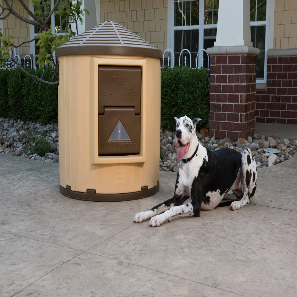 Dog Palace Colossal round Barn Insulated Dog House, Wheat/Brown, X-Large Animals & Pet Supplies > Pet Supplies > Dog Supplies > Dog Houses ASL Solutions   