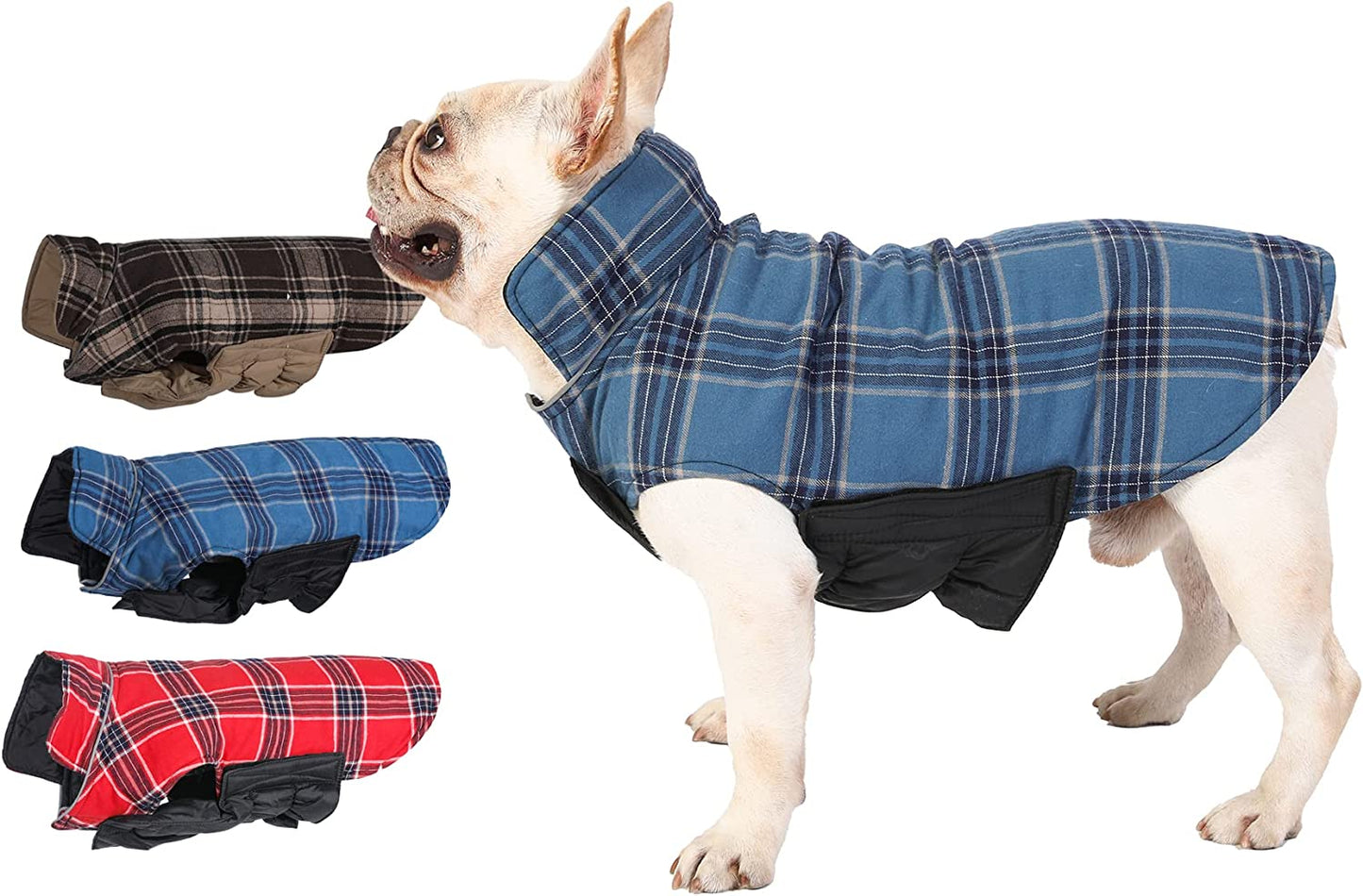 Caslfuca Dog Winter Coat, Winter Dog Extra Warm Coats Dog Fleece Jackets Dog Clothes, Windproof Waterproof Dog Cold Weather Coats for Small Medium Large Dogs and Puppy Apparel Animals & Pet Supplies > Pet Supplies > Dog Supplies > Dog Apparel Caslfuca Blue Small 