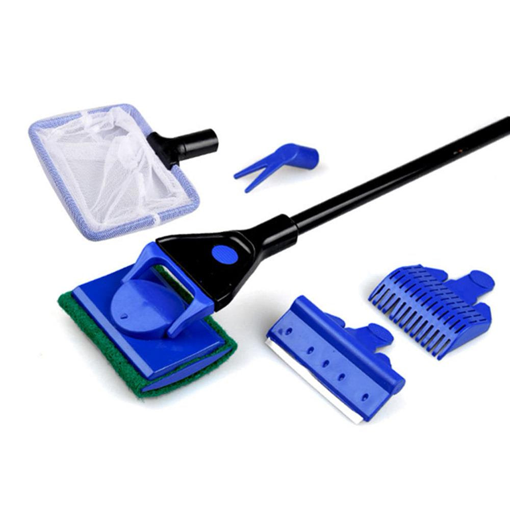 Smrinog 5 in 1 Glass Fish Tank Aquarium Glass Brush Cleaning Brush Fishnet Cleaner Animals & Pet Supplies > Pet Supplies > Fish Supplies > Aquarium Fish Nets None   