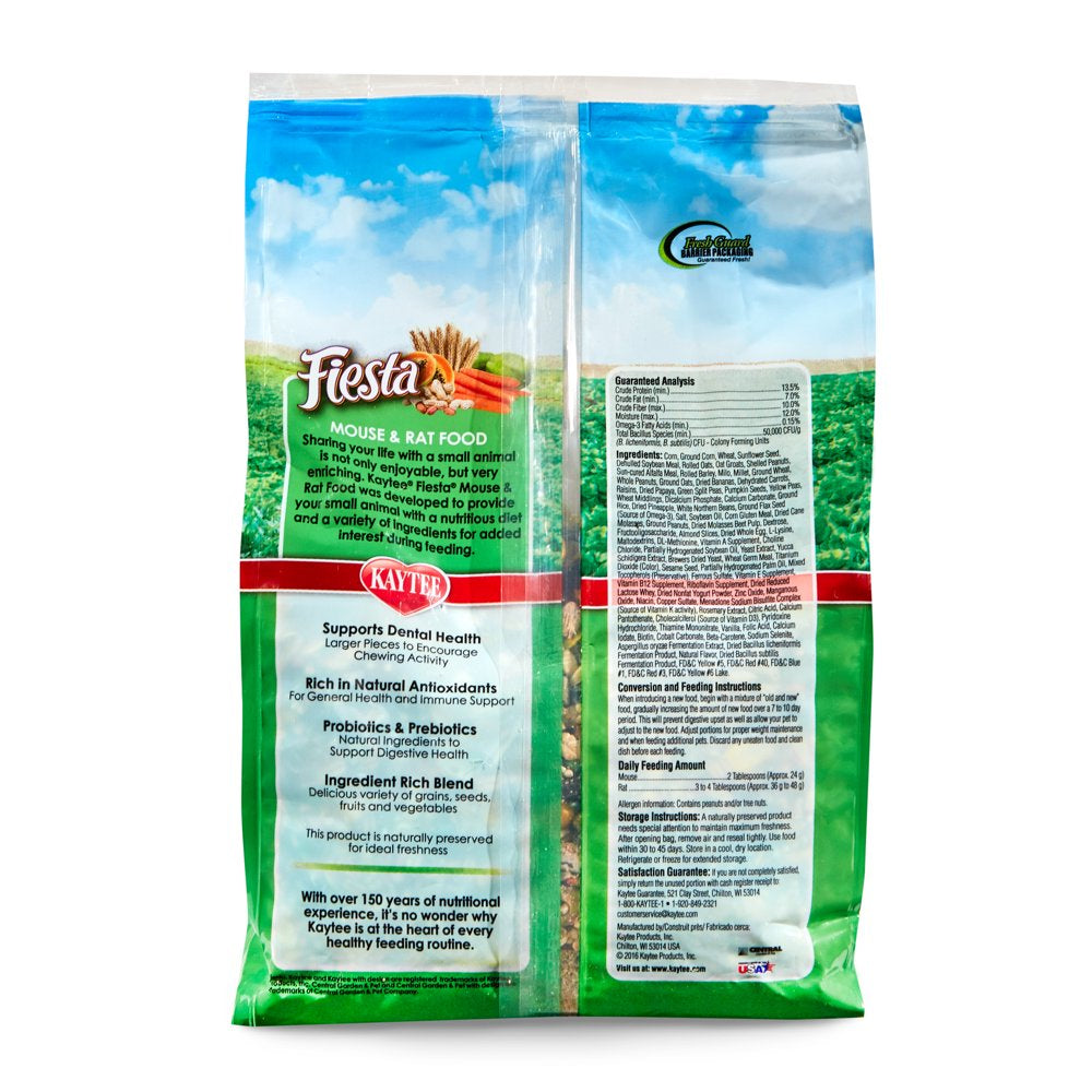 Kaytee Fiesta Mouse and Rat Food 2 Lb Animals & Pet Supplies > Pet Supplies > Small Animal Supplies > Small Animal Food Central Garden and Pet   
