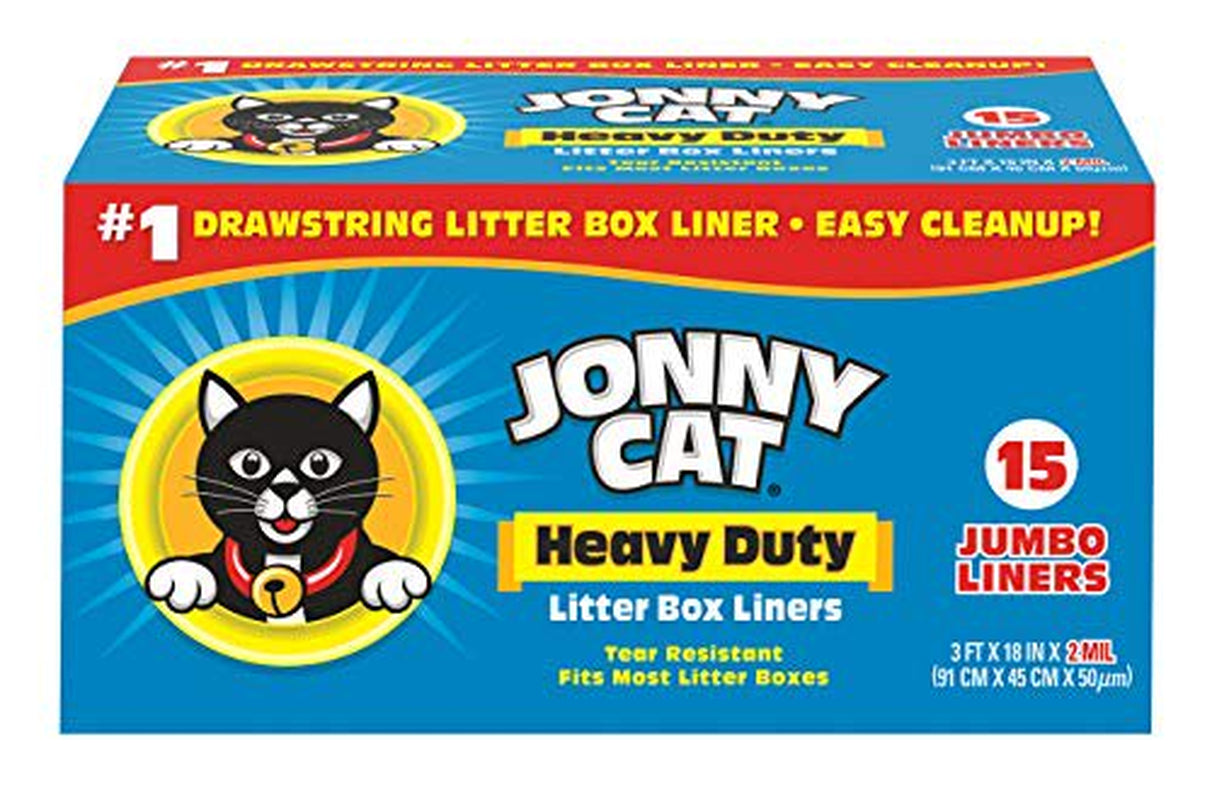 JONNY CAT Heavy Duty Litter Box Liners, Jumbo 15 Count (C00150) Animals & Pet Supplies > Pet Supplies > Cat Supplies > Cat Litter Box Liners JONNY CAT   